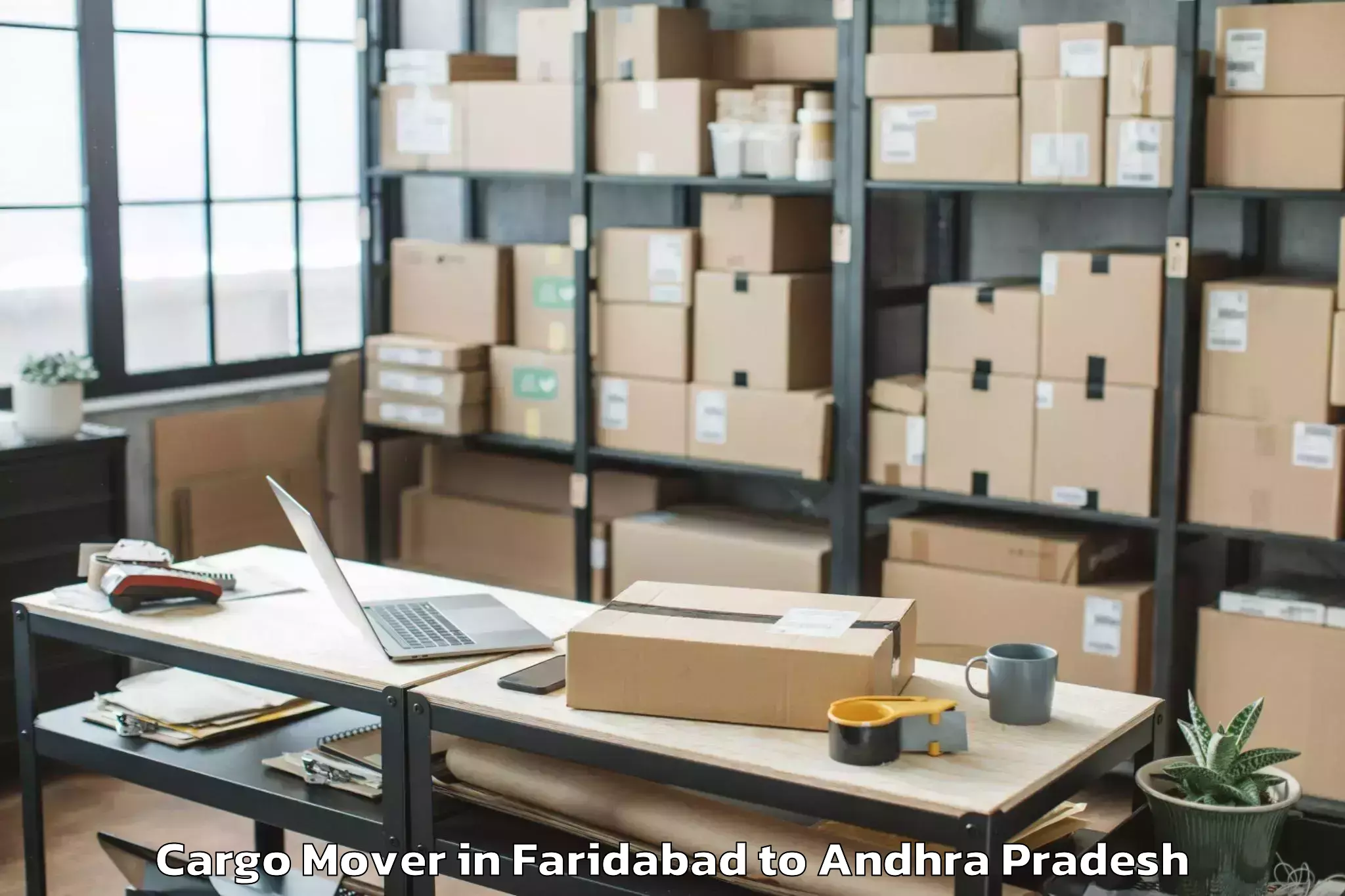 Book Faridabad to Nandikotkur Cargo Mover